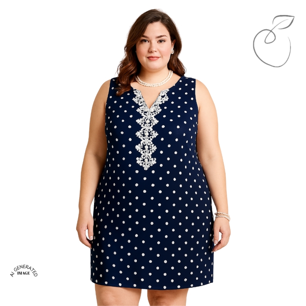 JESSICA HOWARD POLKA DOT DRESS SZ 22W